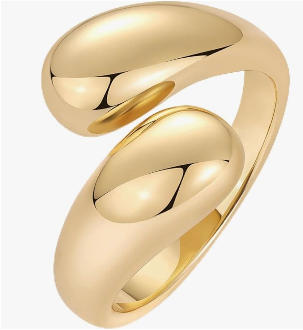 Chunky Gold Open Twist Ring