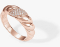 Rose Gold Croissant Dome Ring