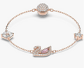 Rose Gold Dazzling Swan Bracelet