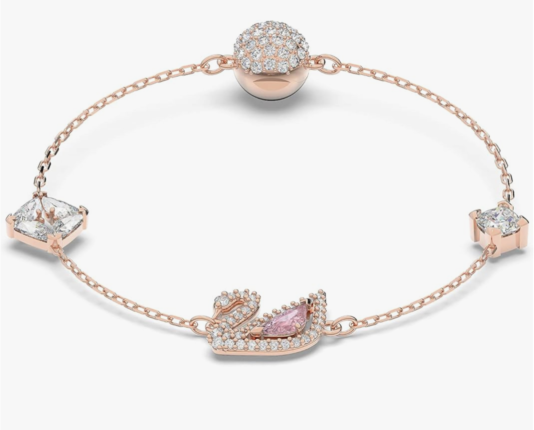 Rose Gold Dazzling Swan Bracelet