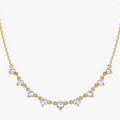 Yellow Gold Cubic Zirconia Diamond Necklace
