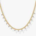 Yellow Gold Cubic Zirconia Floating Necklace